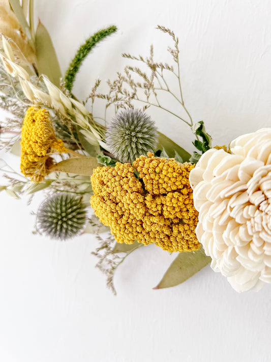 Organic Blooms Series: Wreath-Yarrow